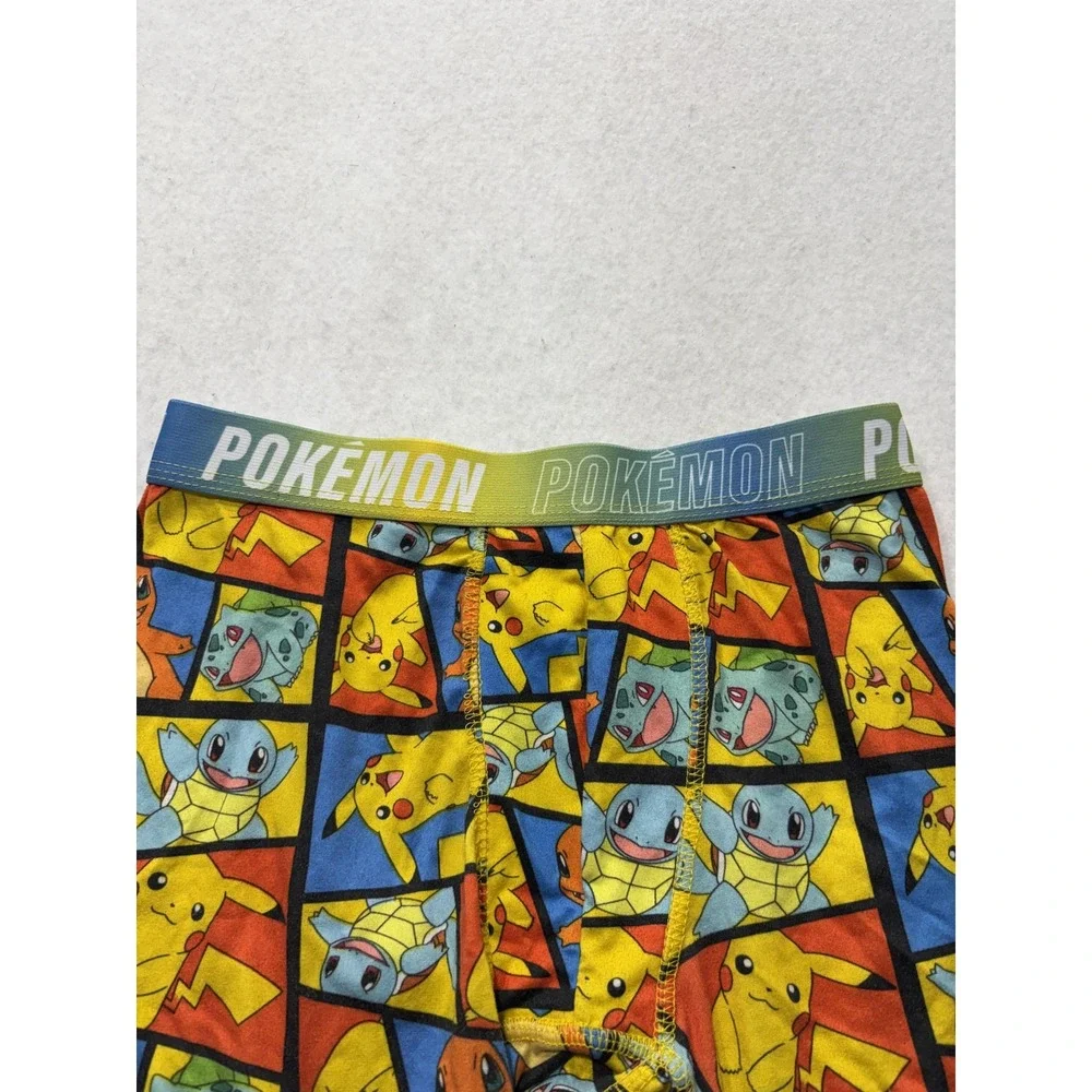 Pokémon Boxer Briefs Boys 10 Multicolor Pikachu Squirtle Stretch Underwear
